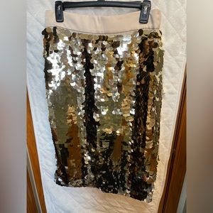 J. Crew - Size 8 - Gold sequin pencil skirt